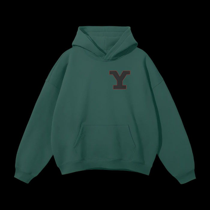 YAZDANI Lion Oversized Solid Color Fleece Hoodie