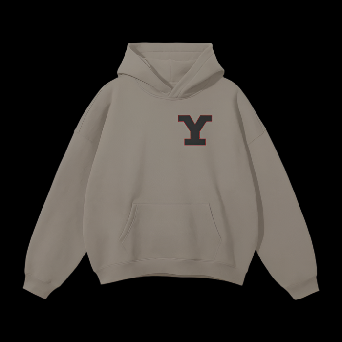 YAZDANI Lion Oversized Solid Color Fleece Hoodie