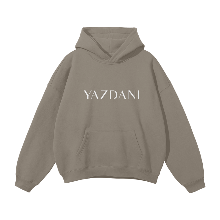 YAZDANI Unisex Oversized Solid Color Fleece Hoodie