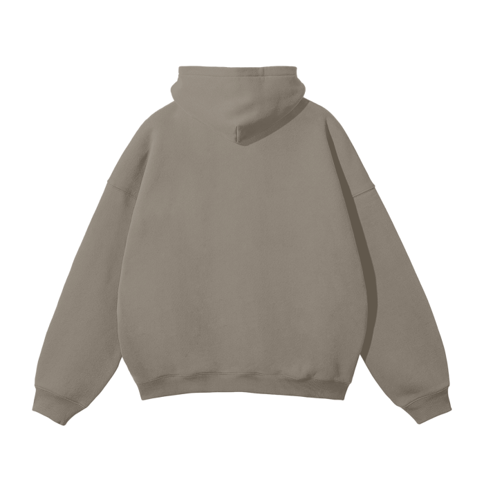 YAZDANI Unisex Oversized Solid Color Fleece Hoodie