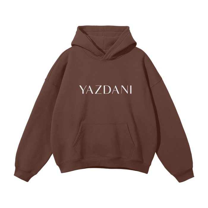 YAZDANI Unisex Oversized Solid Color Fleece Hoodie